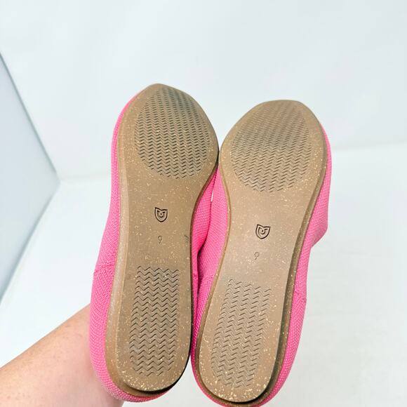 Rothy’s Pink Rose Flower Flats Knit Ballet Shoes Women’s Size 9 - Picture 8 of 10